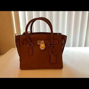 Michael Kors Hamilton Medium Leather Satchel